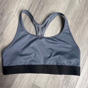 Victoria's Secret Sport The Player Sports Bra Racerback Gray Dot Mesh Large